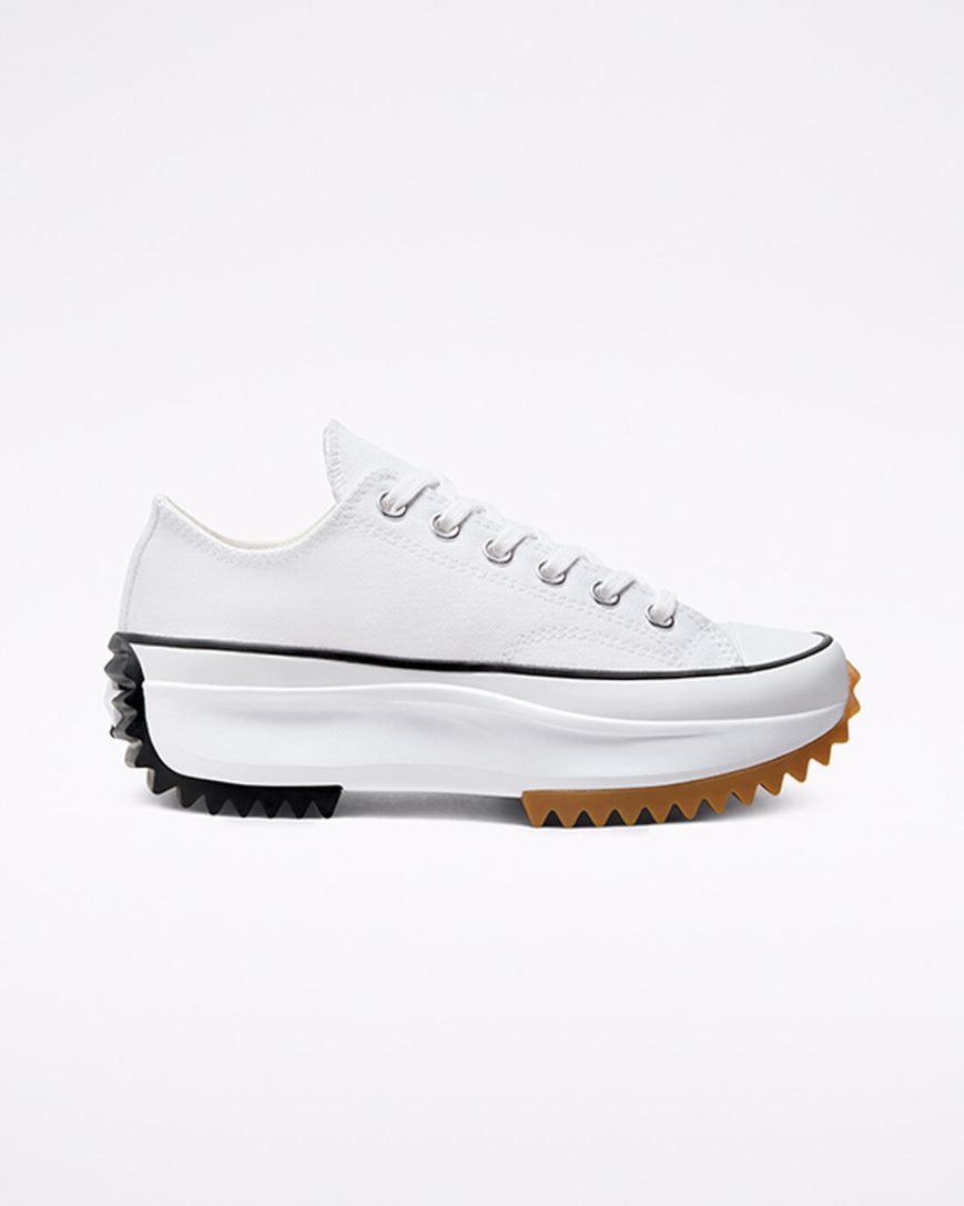 Sapatos Plataforma Converse Run Star Hike Cano Baixo Masculino Branco Pretas | PT G04T513